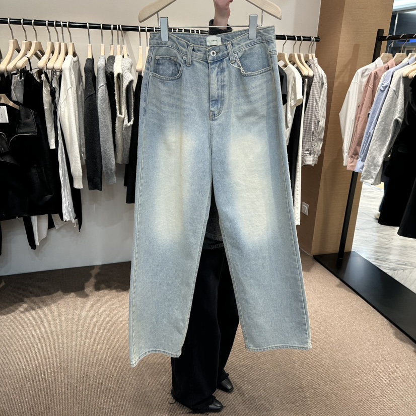 LE BUTTER韓國直郵女裝新品熱賣職業休閑推薦26春季牛仔褲LE BUTTER牛仔褲圖色1