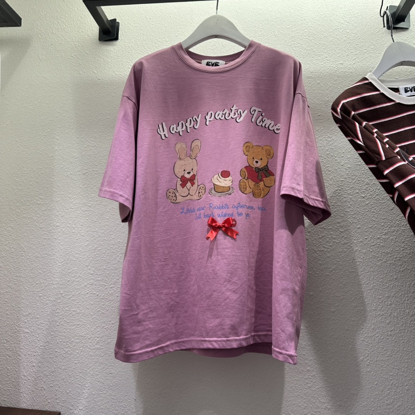 EVE東大門直郵女士新款26春季休閑推薦人氣職業熱賣時尚T恤EVET恤圖色4