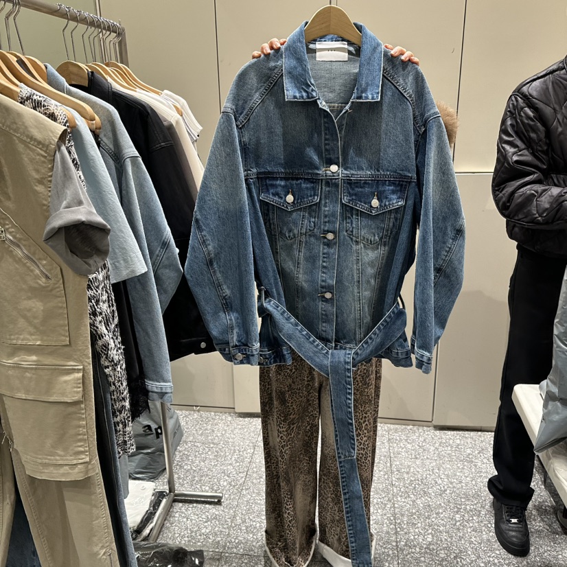 SOF韓國直郵女裝新款時尚職業熱賣人氣26春季休閑夾克腰帶SOF夾克圖色1