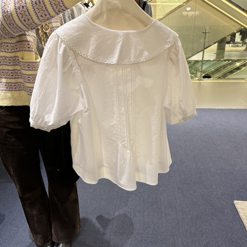 FURE東大門實拍女裝新品休閑熱賣推薦26春季襯衫蕾絲衫褶裥FURE襯衫/蕾絲衫