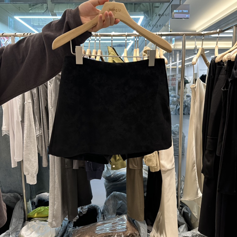 HONG.U韓國代購女士新品時尚職業推薦熱賣休閑人氣裙褲皮革HONG.U裙褲圖色2