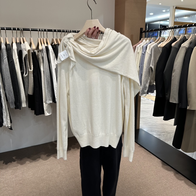 LE BUTTER東大門實拍女士新品推薦職業時尚針織衫羊絨圍巾LE BUTTER針織衫