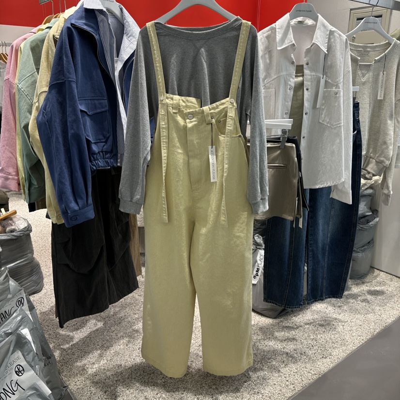 ATPZ東大門實拍女裝新款時尚推薦熱賣26春季背帶褲不含內搭ATTENTION PLEAES背帶褲圖色3