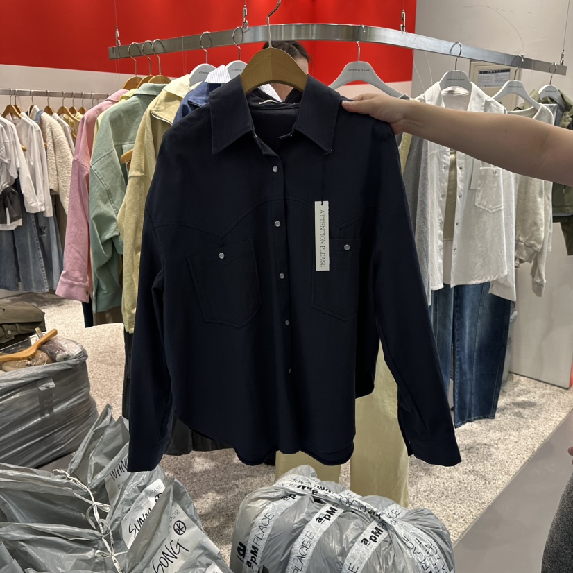 ATPZ東大門實拍女裝新款熱賣26春季人氣襯衫蕾絲衫不含內搭ATTENTION PLEAES襯衫/蕾絲衫圖色2