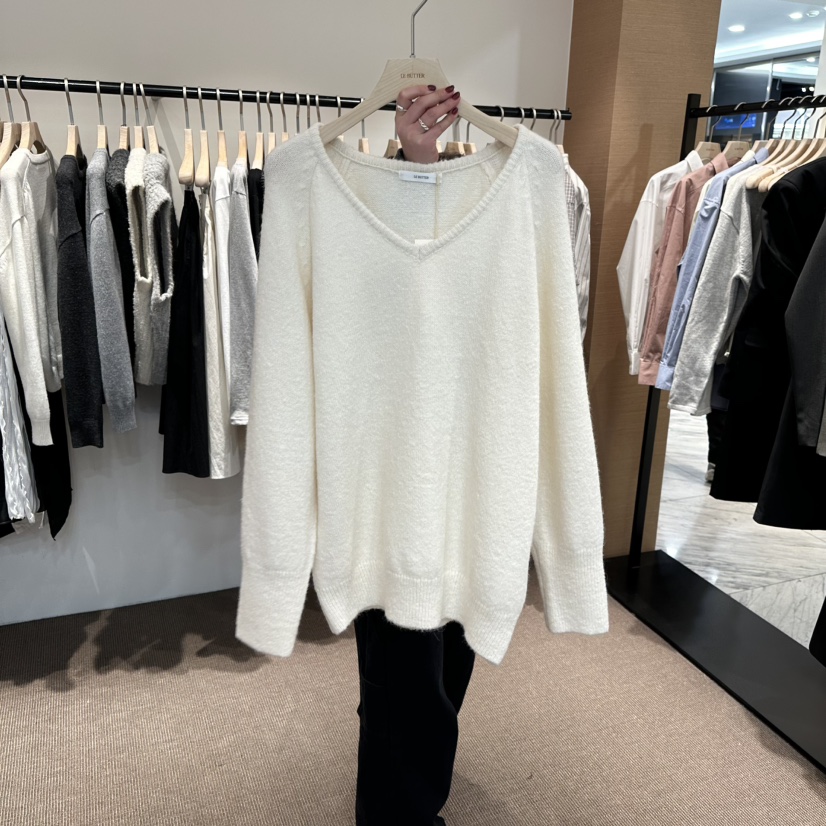 LE BUTTER東大門實拍女士新款人氣推薦26春季針織衫羊駝毛V領LE BUTTER針織衫圖色1