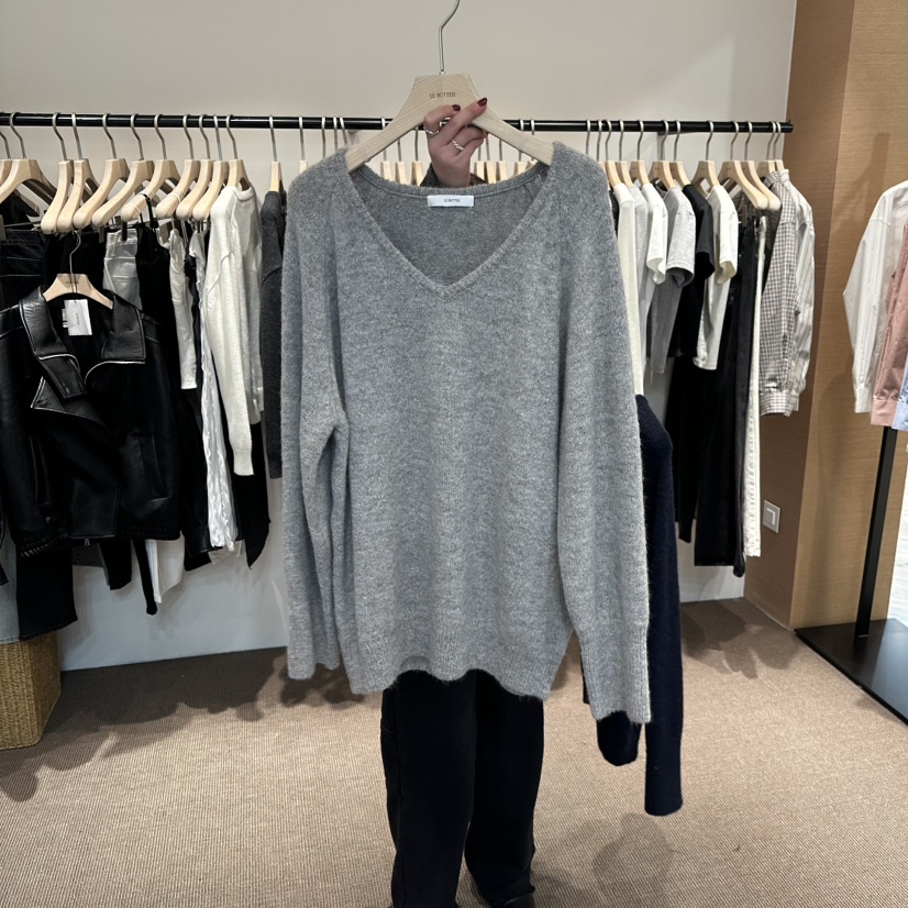 LE BUTTER東大門實拍女士新款人氣推薦26春季針織衫羊駝毛V領LE BUTTER針織衫圖色2