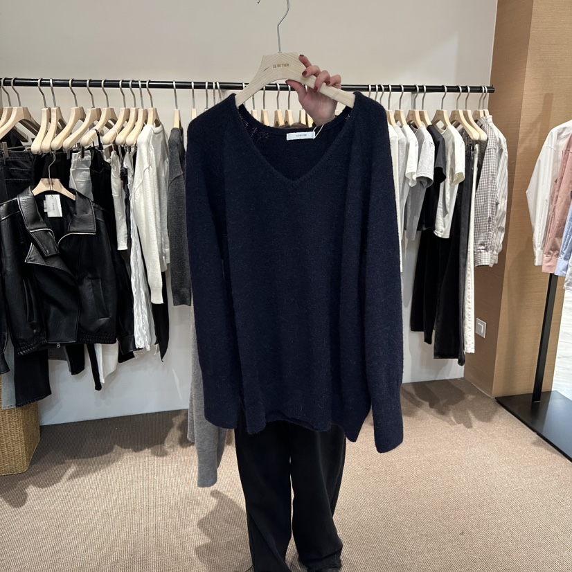 LE BUTTER東大門實拍女士新款人氣推薦26春季針織衫羊駝毛V領LE BUTTER針織衫圖色3