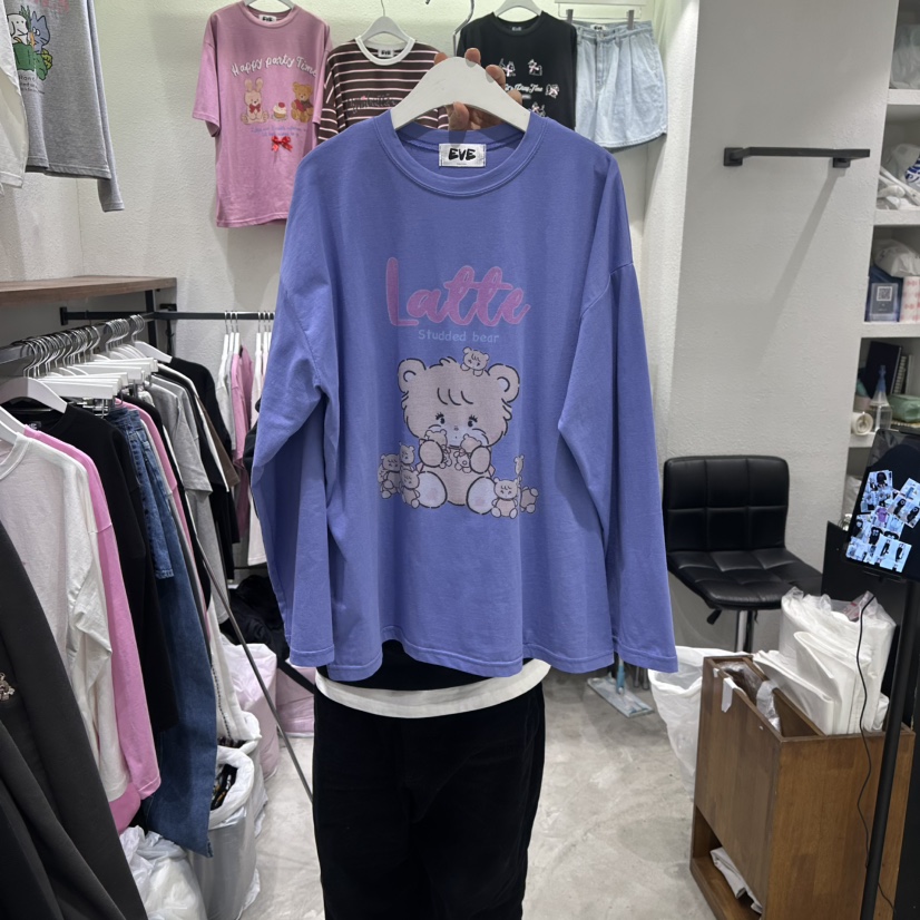 EVE東大門直郵女士新款休閑26春季人氣熱賣時尚職業長袖T恤EVE長袖T恤圖色3