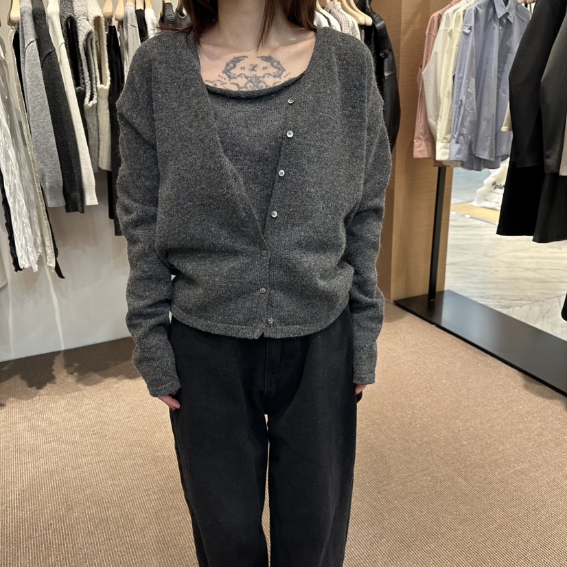 LE BUTTER東大門實拍女士新款26春季針織衫不含內搭浣熊開衫LE BUTTER針織衫圖色3