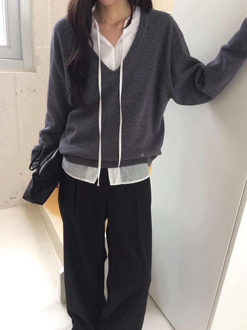 ANOU韓國直郵女裝新款26春季時尚職業人氣休閑熱賣針織衫ANOU針織衫