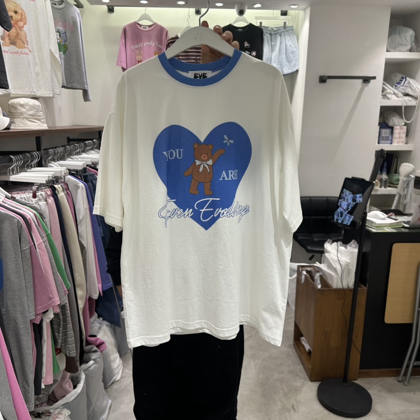 EVE韓國代購女士新款時尚熱賣人氣26春季職業休閑推薦T恤EVET恤圖色1