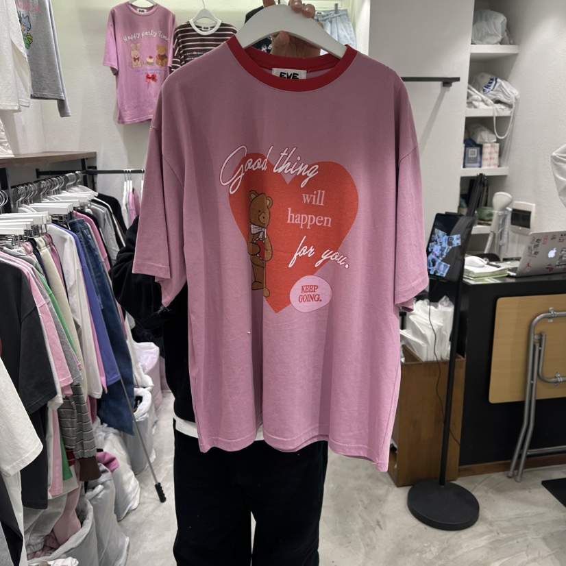 EVE韓國代購女士新款時尚熱賣人氣26春季職業休閑推薦T恤EVET恤圖色3