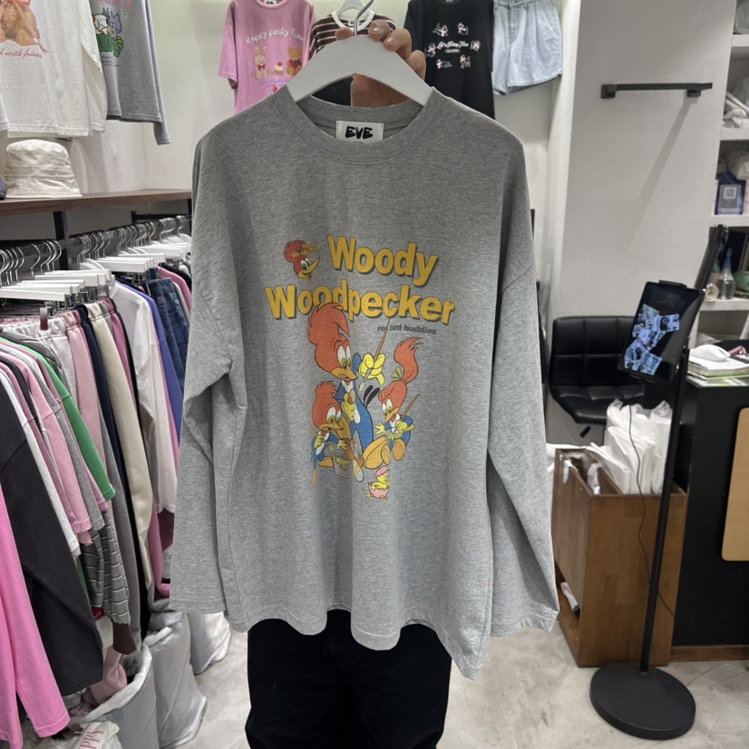 EVE韓國直郵女裝新款人氣推薦職業26春季休閑時尚長袖T恤EVE長袖T恤圖色2