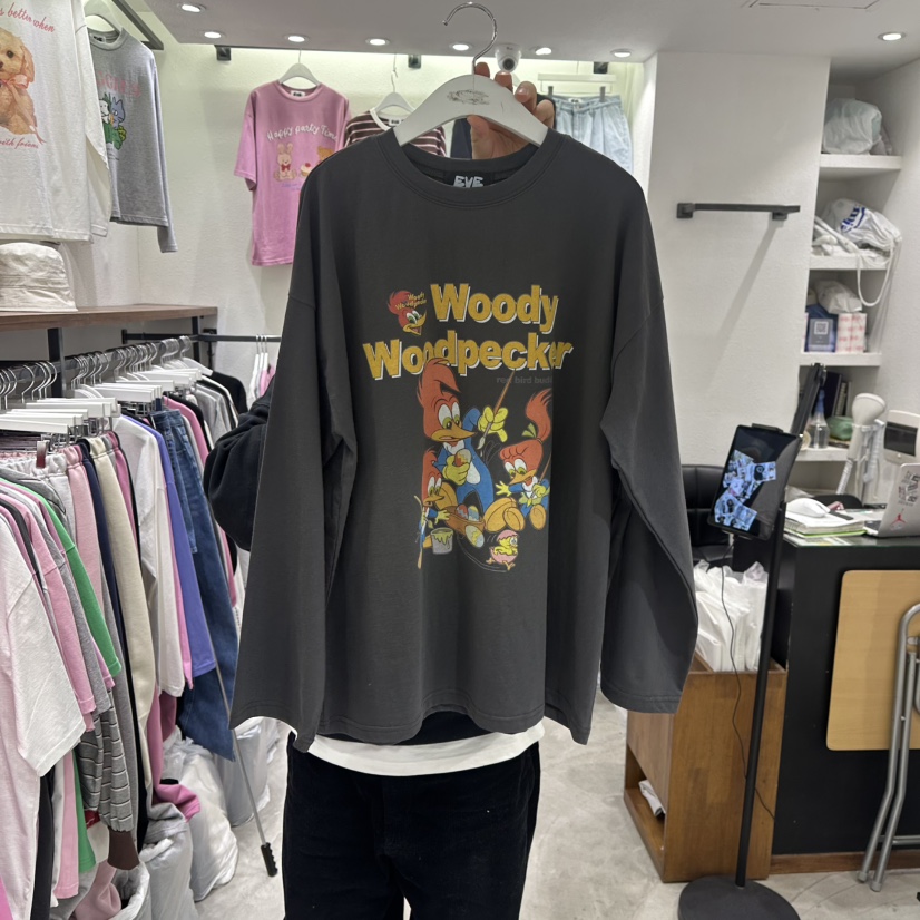 EVE韓國直郵女裝新款人氣推薦職業26春季休閑時尚長袖T恤EVE長袖T恤圖色4