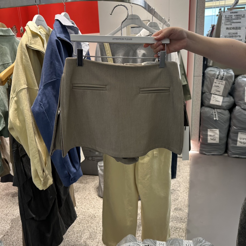 ATPZ東大門實拍女士新品熱賣職業休閑26春季時尚裙褲拉鏈ATTENTION PLEAES裙褲圖色1