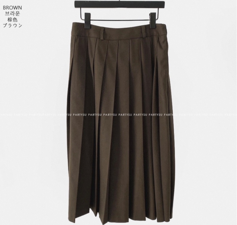 PRIVIE/H/LOW GAUGE東大門直郵女裝新品職業半身裙中短裙百褶褶裙PRIVIE/H/LOW GAUGE半身裙/中短裙圖色1