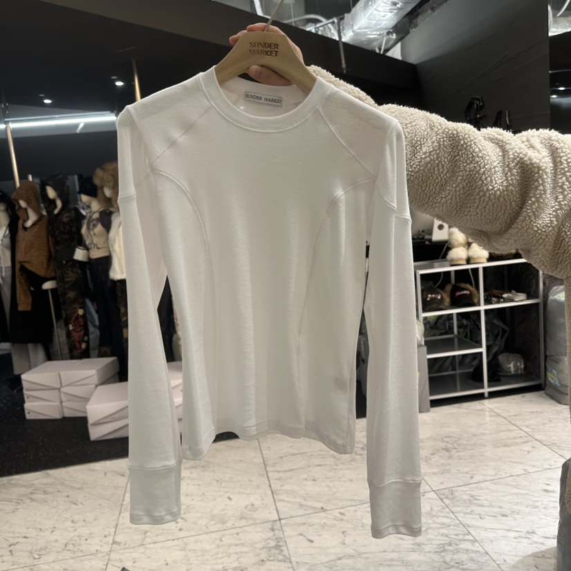 SUNDER MARKET東大門實拍女裝新款時尚推薦休閑職業長袖T恤SUNDER MARKET長袖T恤圖色1