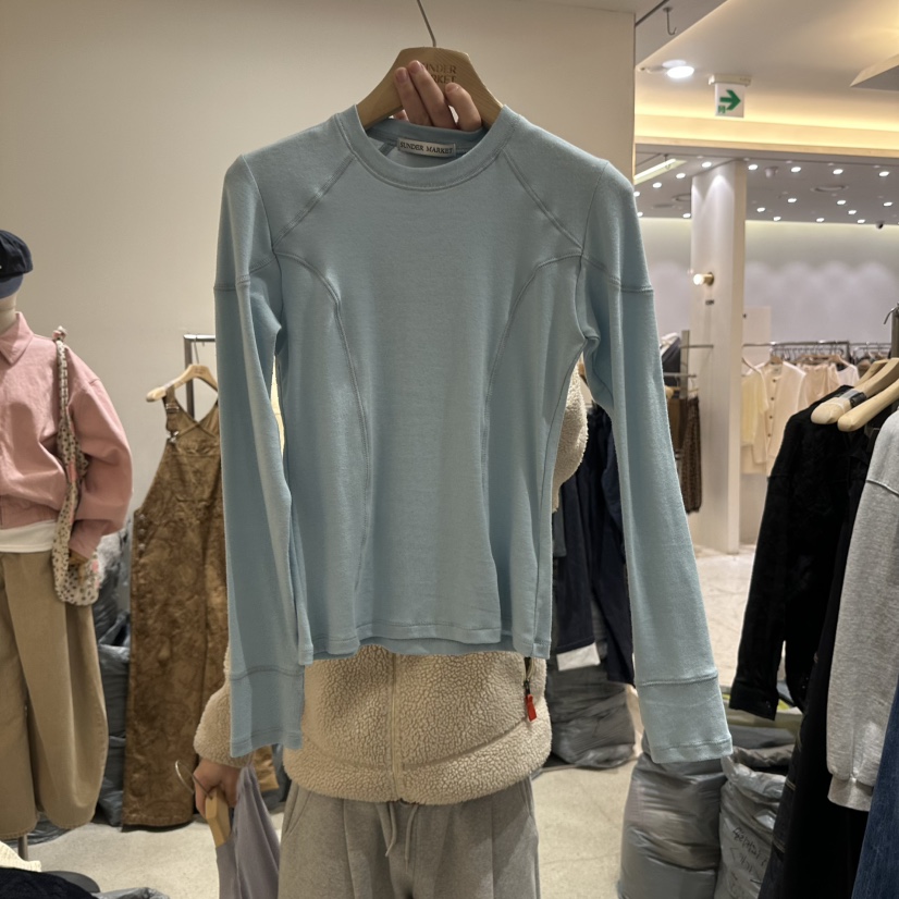 SUNDER MARKET東大門實拍女裝新款時尚推薦休閑職業長袖T恤SUNDER MARKET長袖T恤圖色2