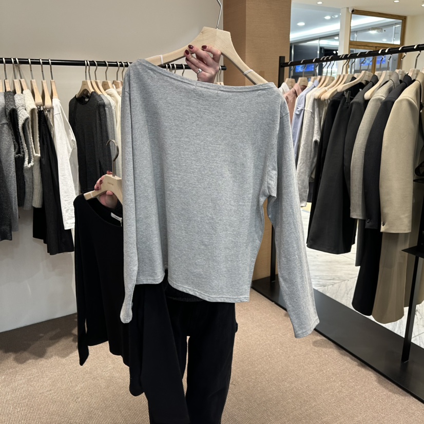 LE BUTTER韓國直郵女士新品時尚休閑26春季熱賣職業長袖T恤LE BUTTER長袖T恤