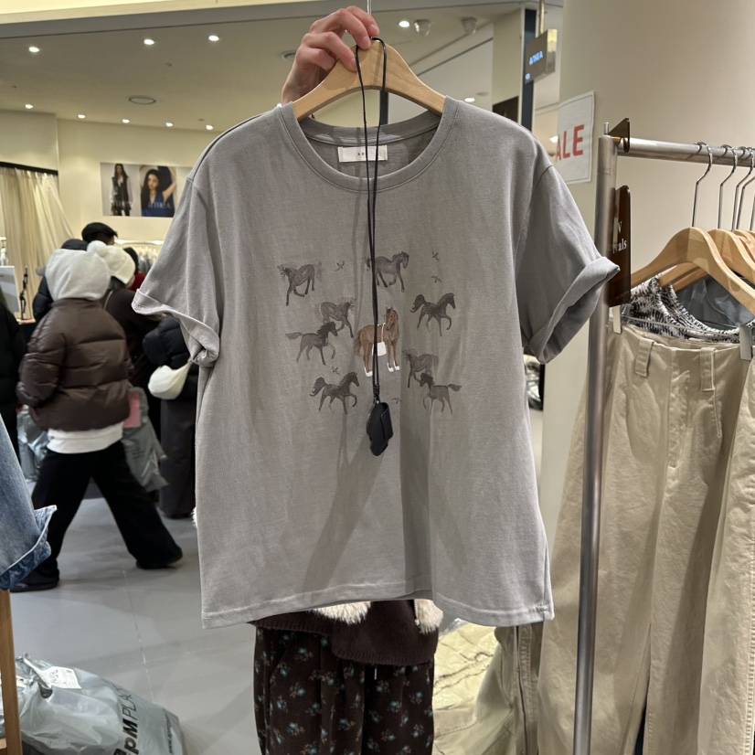 SOF韓國直郵女士新款人氣時尚26春季推薦熱賣T恤不含項鏈SOFT恤圖色2