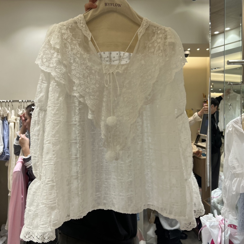 BY FLOW東大門實拍女裝新品熱賣時尚職業26春季襯衫蕾絲衫BY FLOW襯衫/蕾絲衫圖色1