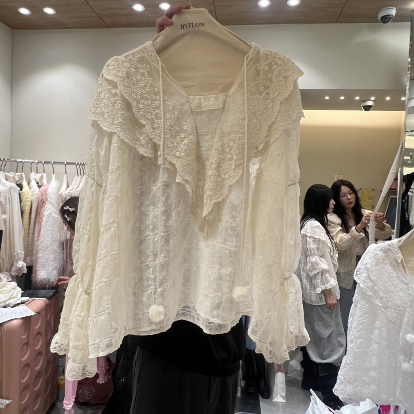 BY FLOW東大門實拍女裝新品熱賣時尚職業26春季襯衫蕾絲衫BY FLOW襯衫/蕾絲衫圖色2