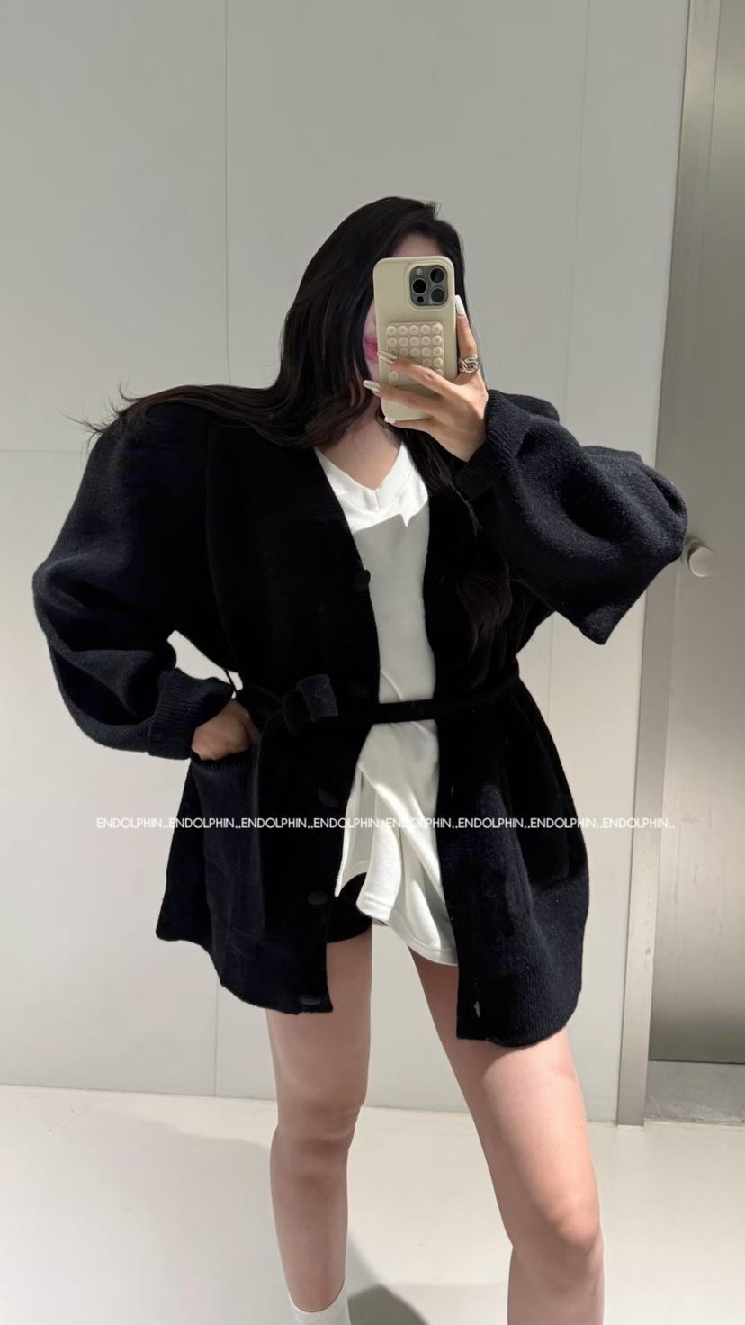 ENDOLPHIN東大門實拍女裝新款人氣熱賣推薦職業針織衫含腰帶ENDOLPHIN針織衫圖色5