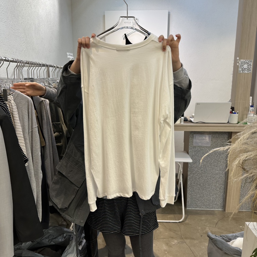 PLOVER韓國直郵女士新品職業26春季熱賣推薦時尚人氣長袖T恤PLO_VER長袖T恤