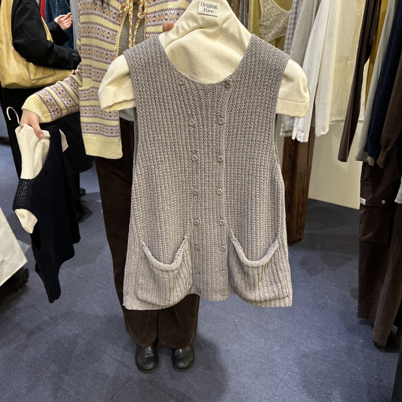 FURE韓國直郵女士新品人氣26春季推薦休閑吊帶背心紐扣背心FURE吊帶/背心圖色1