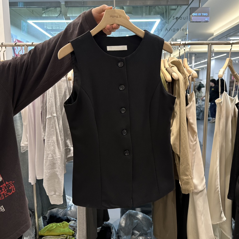 HONG.U韓國直郵女士新款職業休閑熱賣26春季推薦人氣馬甲HONG.U馬甲圖色2