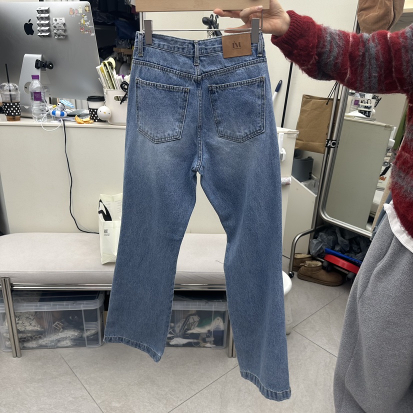 I MFACT東大門實拍女士新品26春季人氣熱賣牛仔褲拉鏈喇叭I MFACT牛仔褲