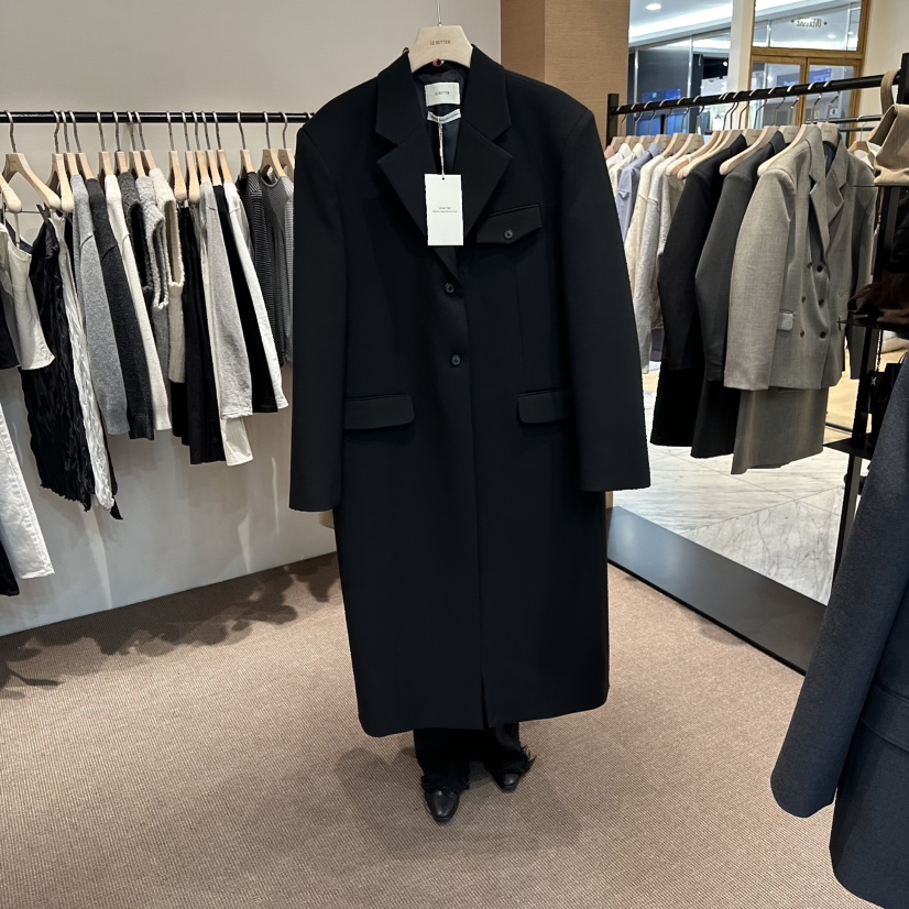 LE BUTTER東大門實拍女裝新款推薦休閑時尚中長款大衣超長LE BUTTER中長款大衣圖色2