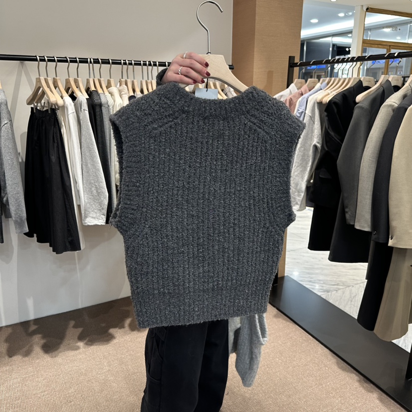 LE BUTTER東大門直郵女裝新款時尚26春季針織衫羊駝毛V領LE BUTTER針織衫