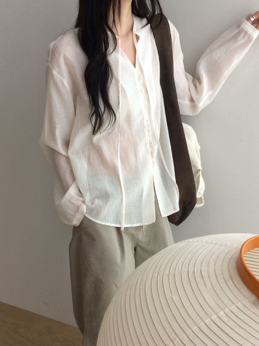 ANOU韓國直郵女裝新品26春季時尚職業熱賣休閑襯衫蕾絲衫ANOU襯衫/蕾絲衫