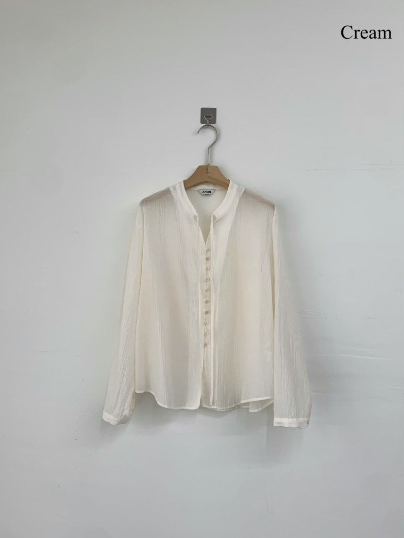 ANOU韓國直郵女裝新品26春季時尚職業熱賣休閑襯衫蕾絲衫ANOU襯衫/蕾絲衫圖色1