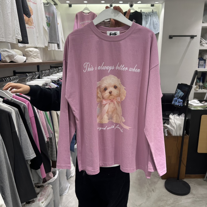 EVE東大門直郵女裝新品26春季熱賣職業時尚人氣推薦長袖T恤EVE長袖T恤圖色3