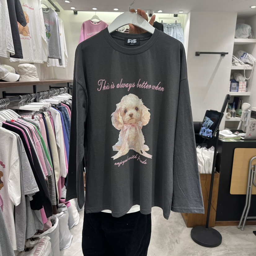 EVE東大門直郵女裝新品26春季熱賣職業時尚人氣推薦長袖T恤EVE長袖T恤圖色4