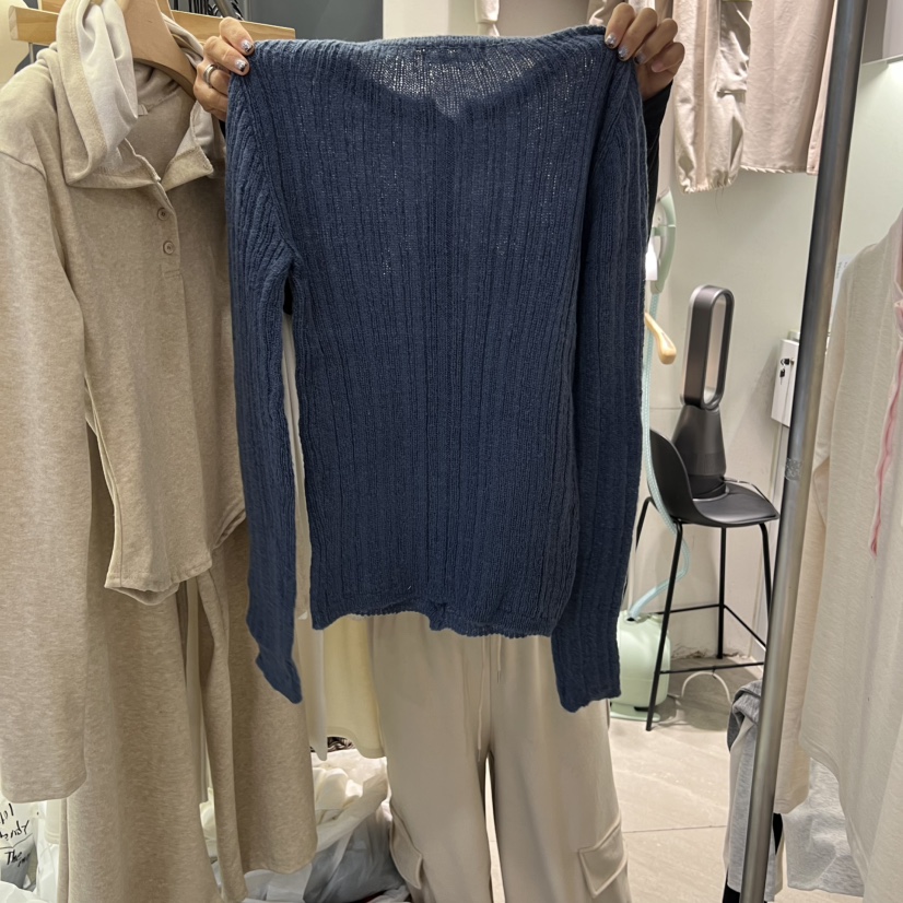 UNA/THE MAY東大門實拍女裝新款人氣時尚推薦針織衫紐扣THEMAY/UNA針織衫