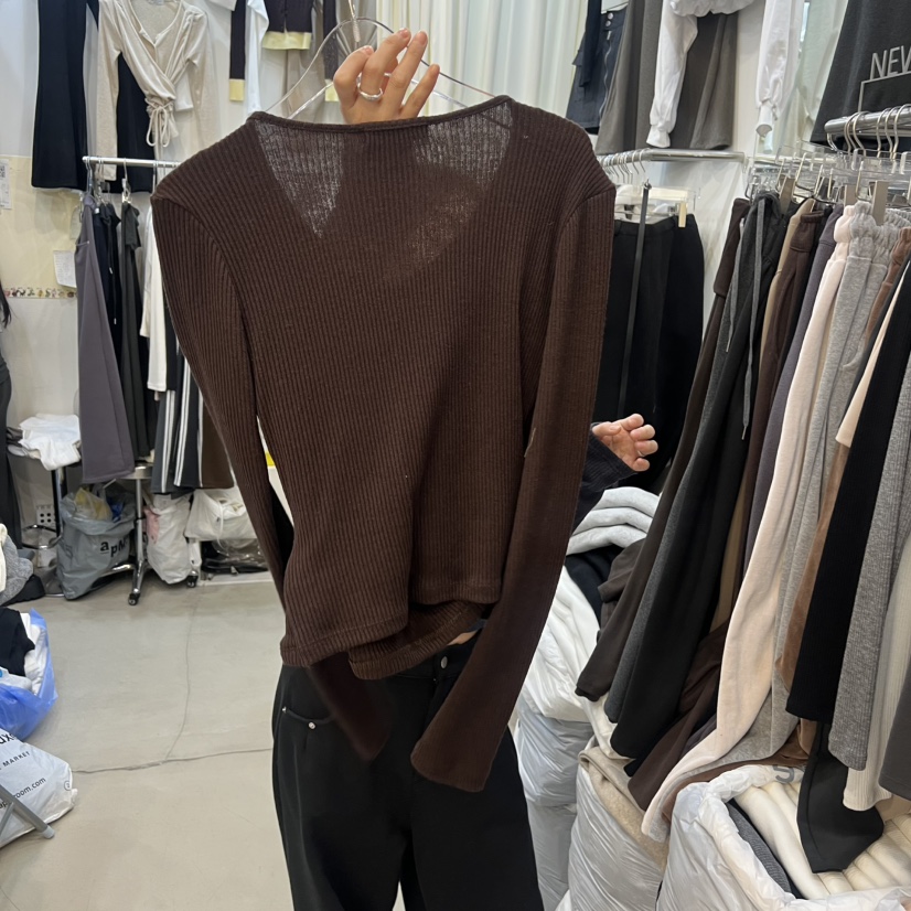 BILLION-L韓國代購女裝新品推薦職業時尚26春季長袖T恤假兩件BILLION-L長袖T恤