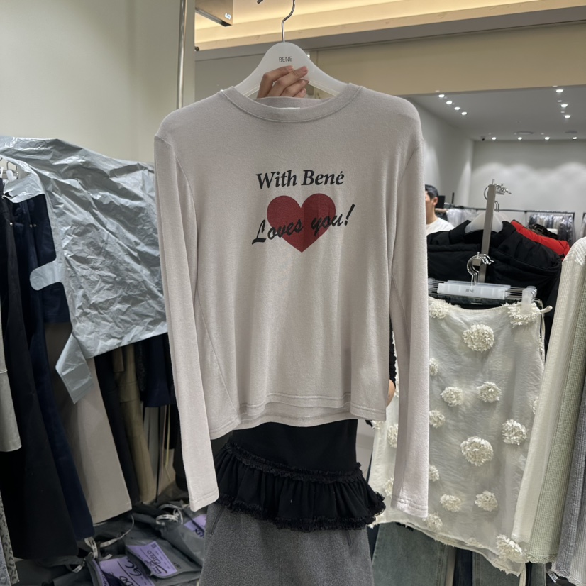 BENE東大門直郵女裝新款時尚休閑熱賣職業推薦26春季長袖T恤BENE長袖T恤圖色2