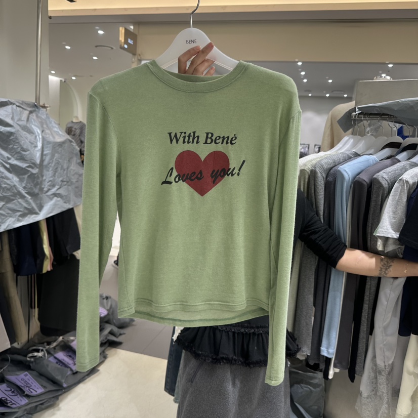BENE東大門直郵女裝新款時尚休閑熱賣職業推薦26春季長袖T恤BENE長袖T恤圖色3