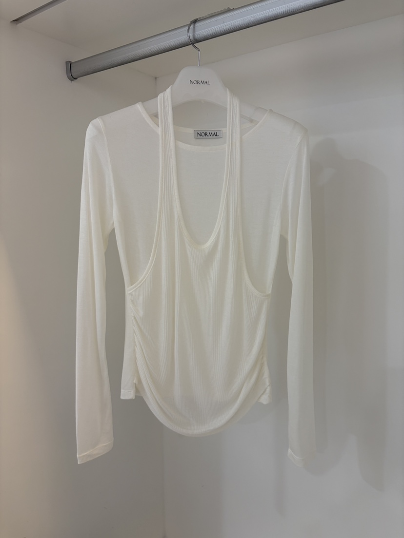 NORMAL東大門實拍女裝新款休閑職業26春季時尚推薦長袖T恤NORMAL長袖T恤圖色1