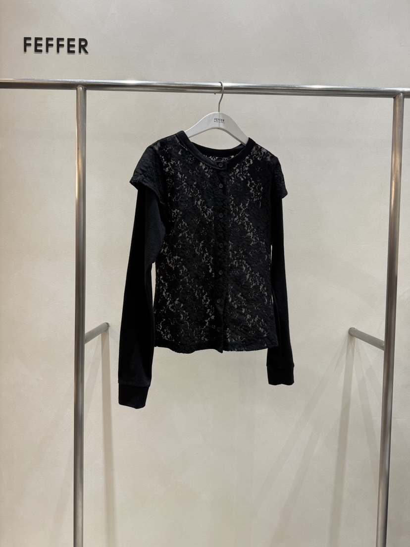 FEFFER東大門代購女裝新款26春季休閑職業推薦長袖T恤假兩件FEFFER長袖T恤圖色2