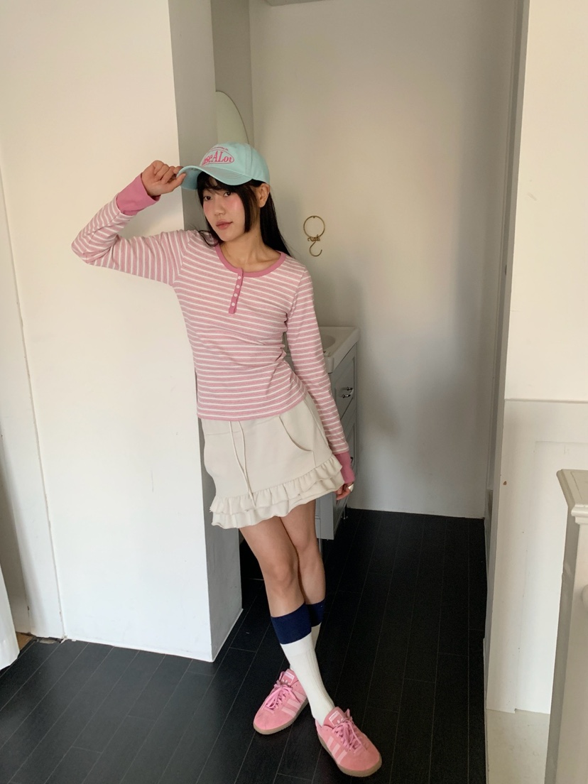 MORE THAN-P韓國代購女裝新品時尚休閑26春季推薦長袖T恤MORE THAN長袖T恤