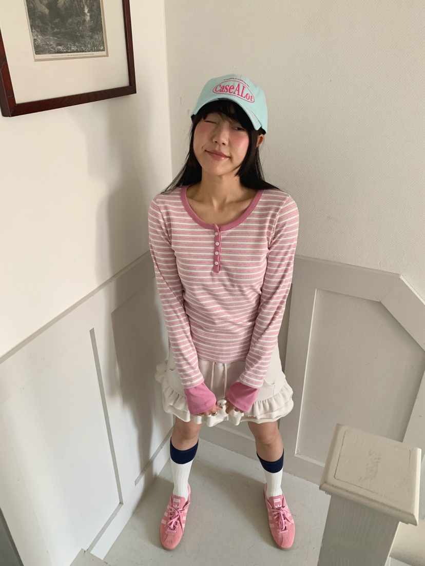 MORE THAN-P韓國代購女裝新品時尚休閑26春季推薦長袖T恤MORE THAN長袖T恤