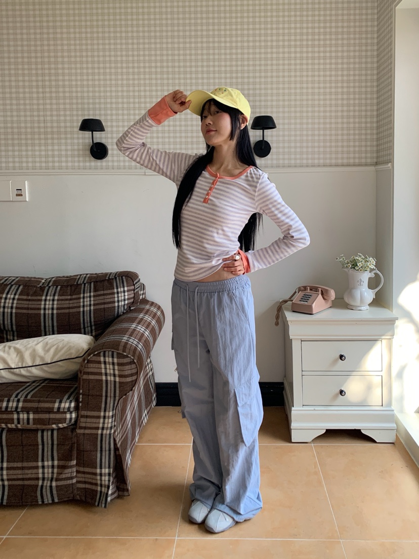 MORE THAN-P韓國代購女裝新品時尚休閑26春季推薦長袖T恤MORE THAN長袖T恤