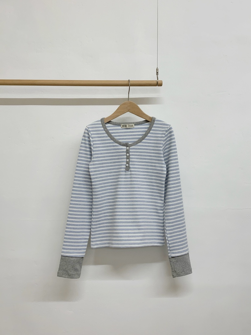 MORE THAN-P韓國代購女裝新品時尚休閑26春季推薦長袖T恤MORE THAN長袖T恤圖色3