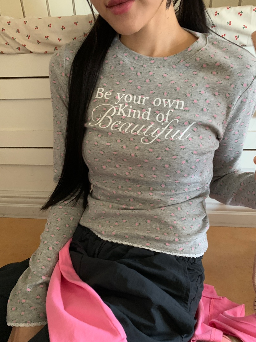 MORE THAN-P東大門實拍女士新品休閑時尚推薦熱賣長袖T恤MORE THAN長袖T恤