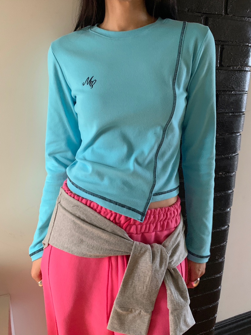 MORE THAN-P韓國代購女裝新品熱賣人氣26春季休閑長袖T恤MORE THAN長袖T恤