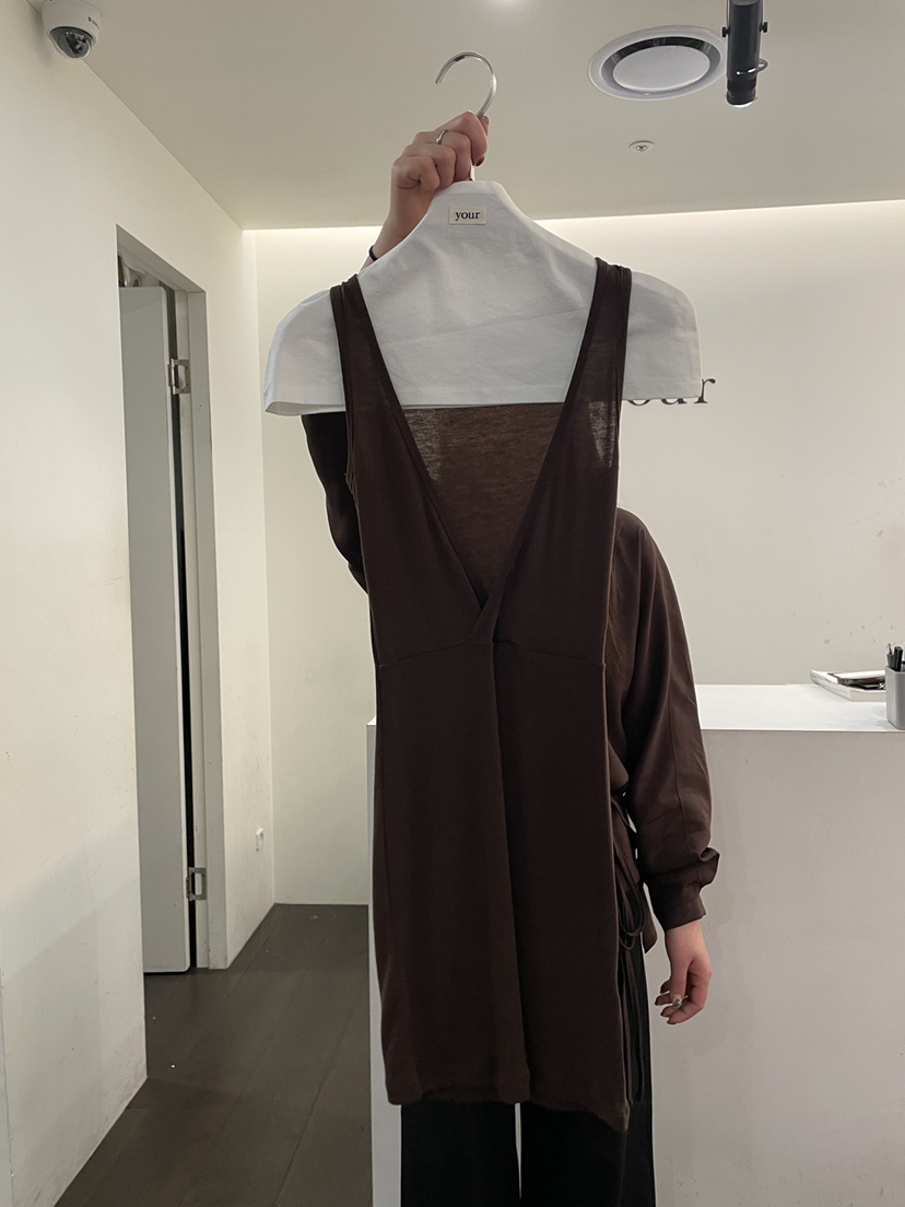 YOUR-P東大門代購女士新品推薦26春季休閑熱賣連衣裙兩面穿YOUR-P連衣裙圖色3棕色